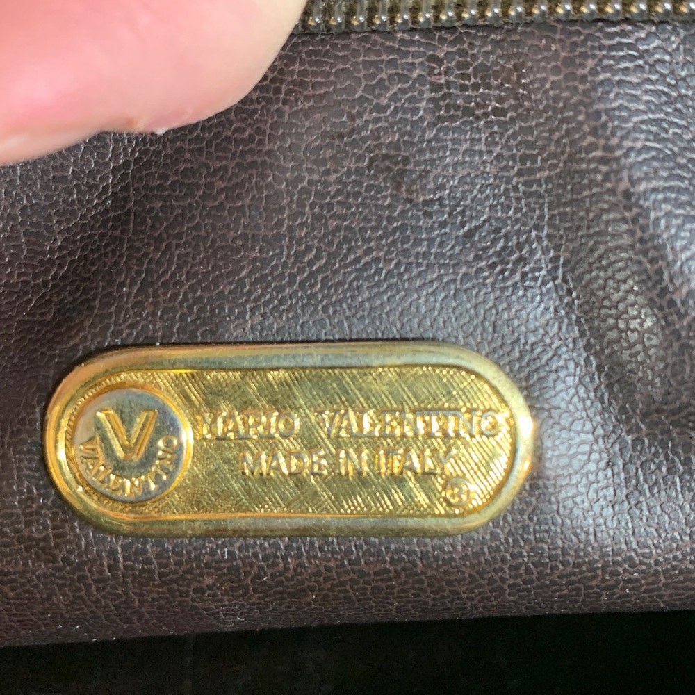 Vintage Mario Valentino Logo Clutch | Made in Italy Designer Pouch - Picture 8 of 9